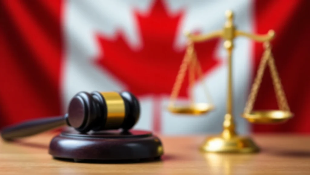 Symbolic image of Canada’s future in immigration policy—Canadian flag in the background with a judge’s gavel in the foreground, representing fairness, evolving legal standards, and the country’s commitment to attracting global entrepreneurs through structured immigration pathways.