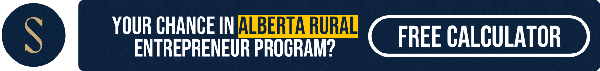 AAIP Free Calculator banner created by Sobirovs Law Firm to assess changes in Alberta Rural Entrepreneur program