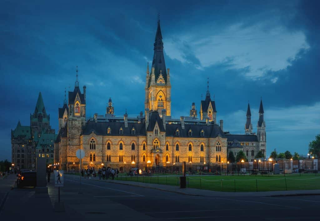 Parliament Hill in Ottawa, where Canada's 2026 immigration legislation was passed